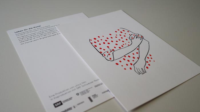 Postkarte Leben für die Kunst